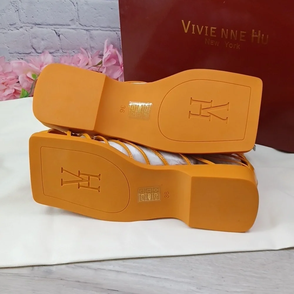 Vivienne Hu VHNY Studded Leather Cage Sandals NIB